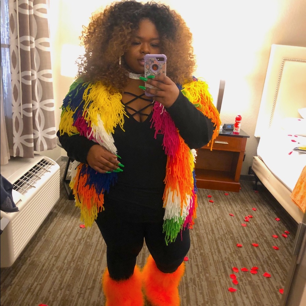 Custom Fringe Sweater .